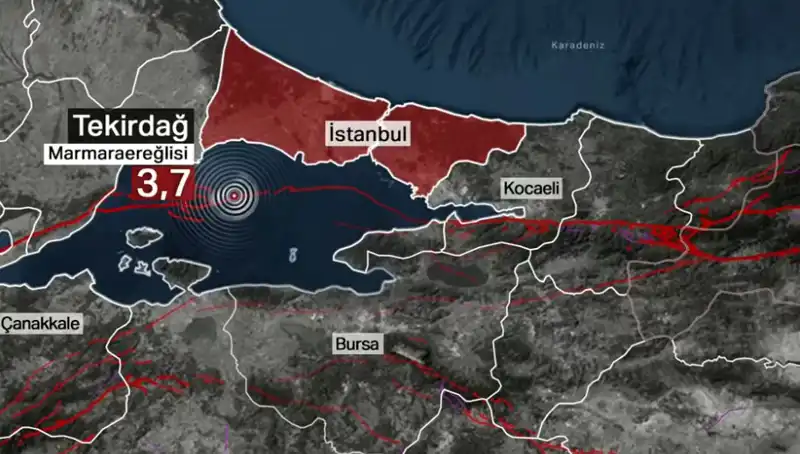 Marmara Denizi'nde Beklenmedik Deprem: 3,7 Büyüklüğünde Şok Gelişme