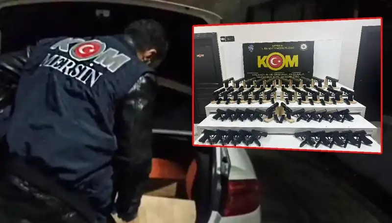 Mersin'de Sıradışı Baskın: Otomobil Yerine Silah Deposu Ortaya Çıktı