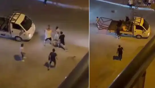 Bursa'da Taciz Şüphelisine Sokakta Dört Kişiden Meydan Dayağı!