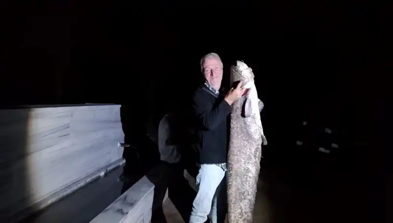 Barajda Oltaya Takılan Balık, Tam 40 Kilo Ağırlığında!