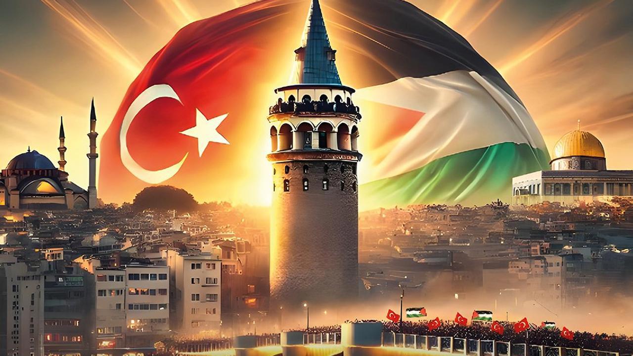 İstanbul'da Filistin Protestosu