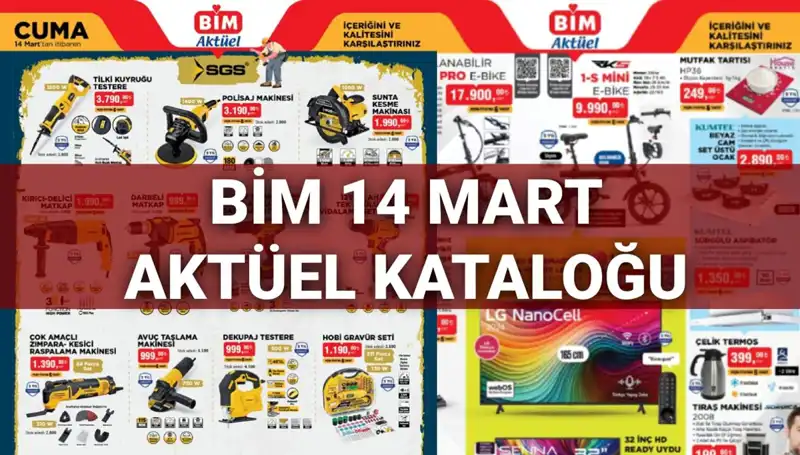 BİM 14 Mart Cuma Aktüel Kataloğu: Elektrikli Süpürge ve Daha Fazlası Raflarda!